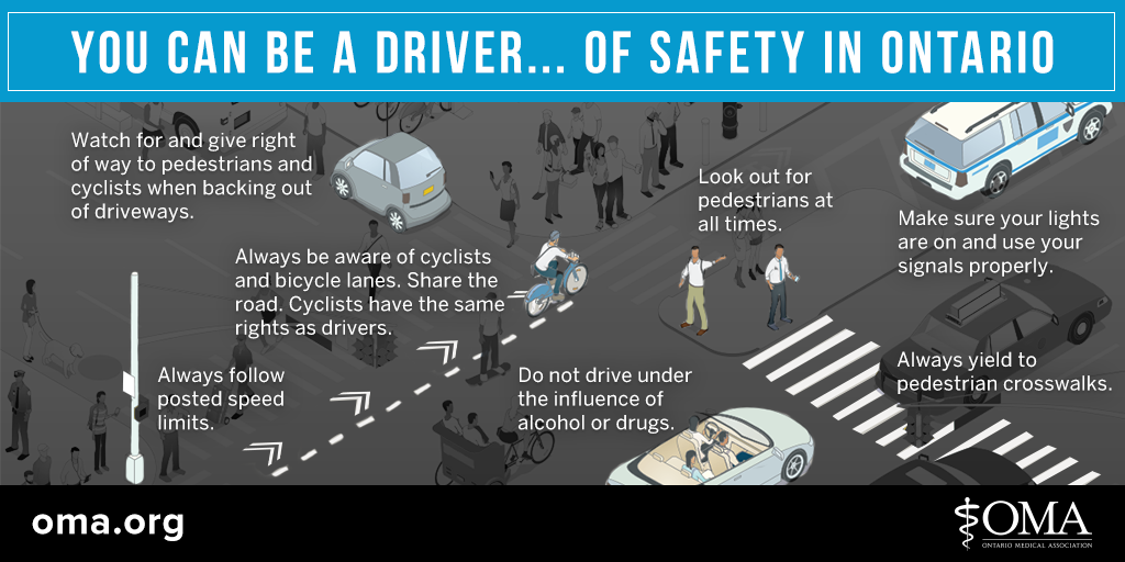 Graphic titled “You can be a driver … of safety in Ontario”