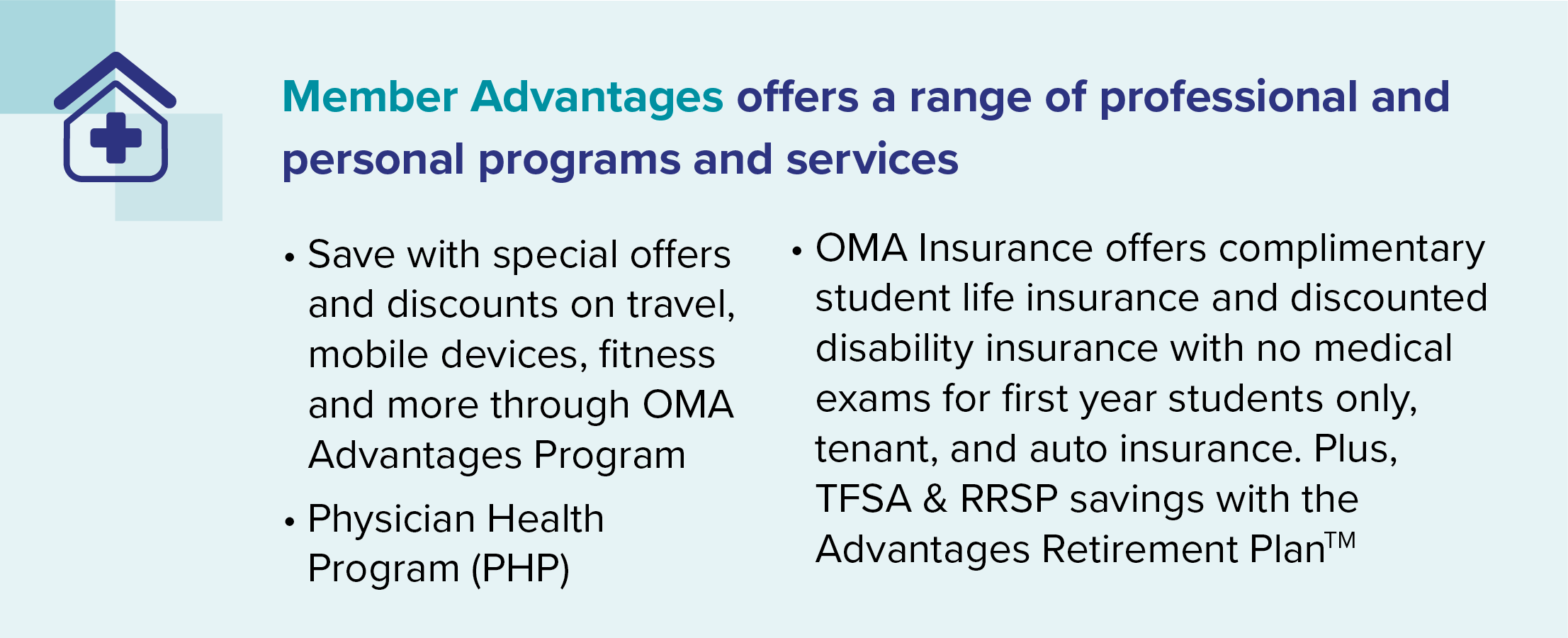 OMA infographic highlighting member advantages.