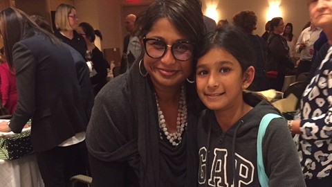 Dr. Chandrasena and her daughter