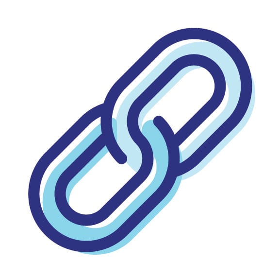 An icon of a chain link.