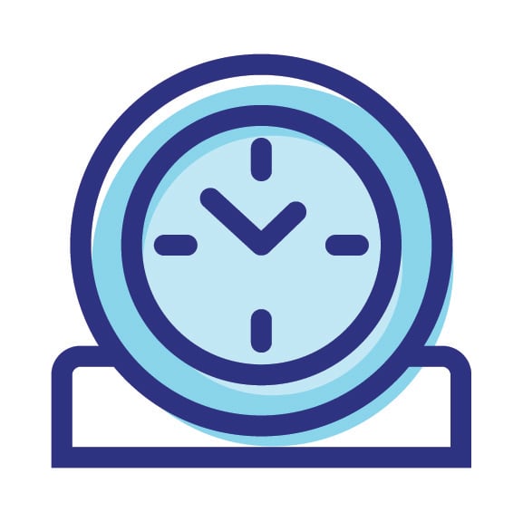 An icon of a clock.
