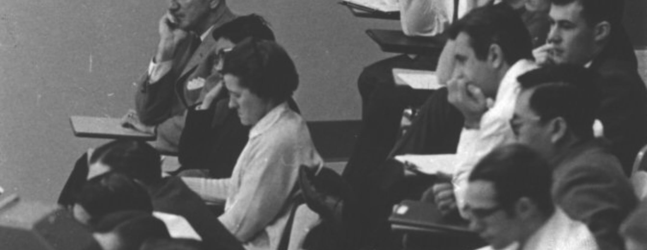 A young Dr. John David Spence is seen in his 1970 Western University medical school class in the Busby Room at Victoria Hospital.