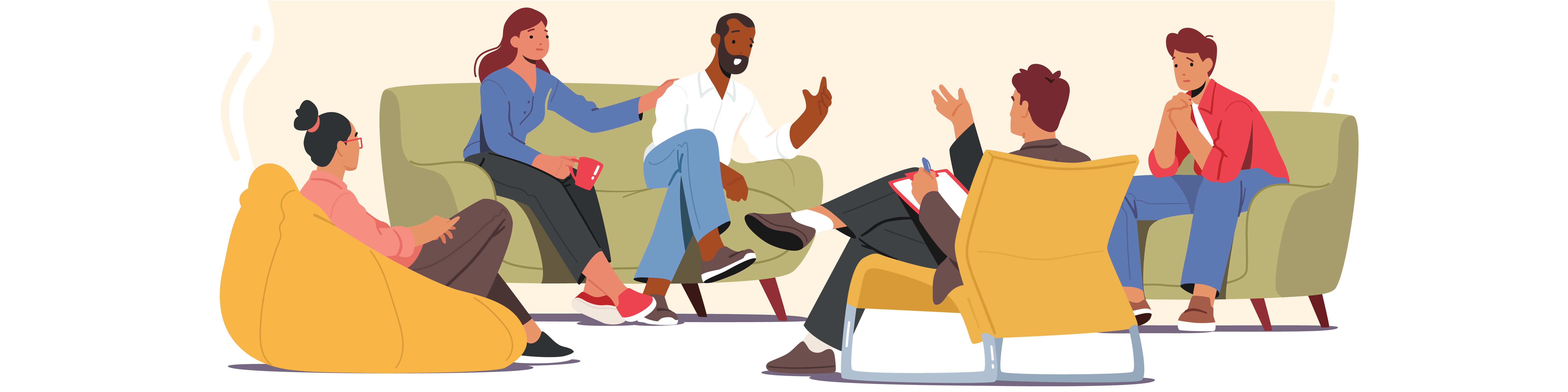 a group counselling session 