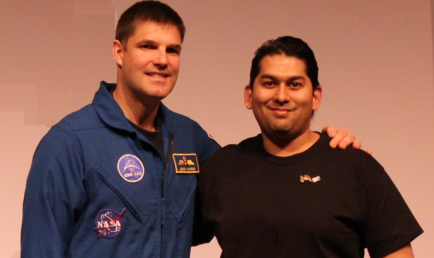 Dr. Asrar meets Canadian astronaut Jeremy Hansen.