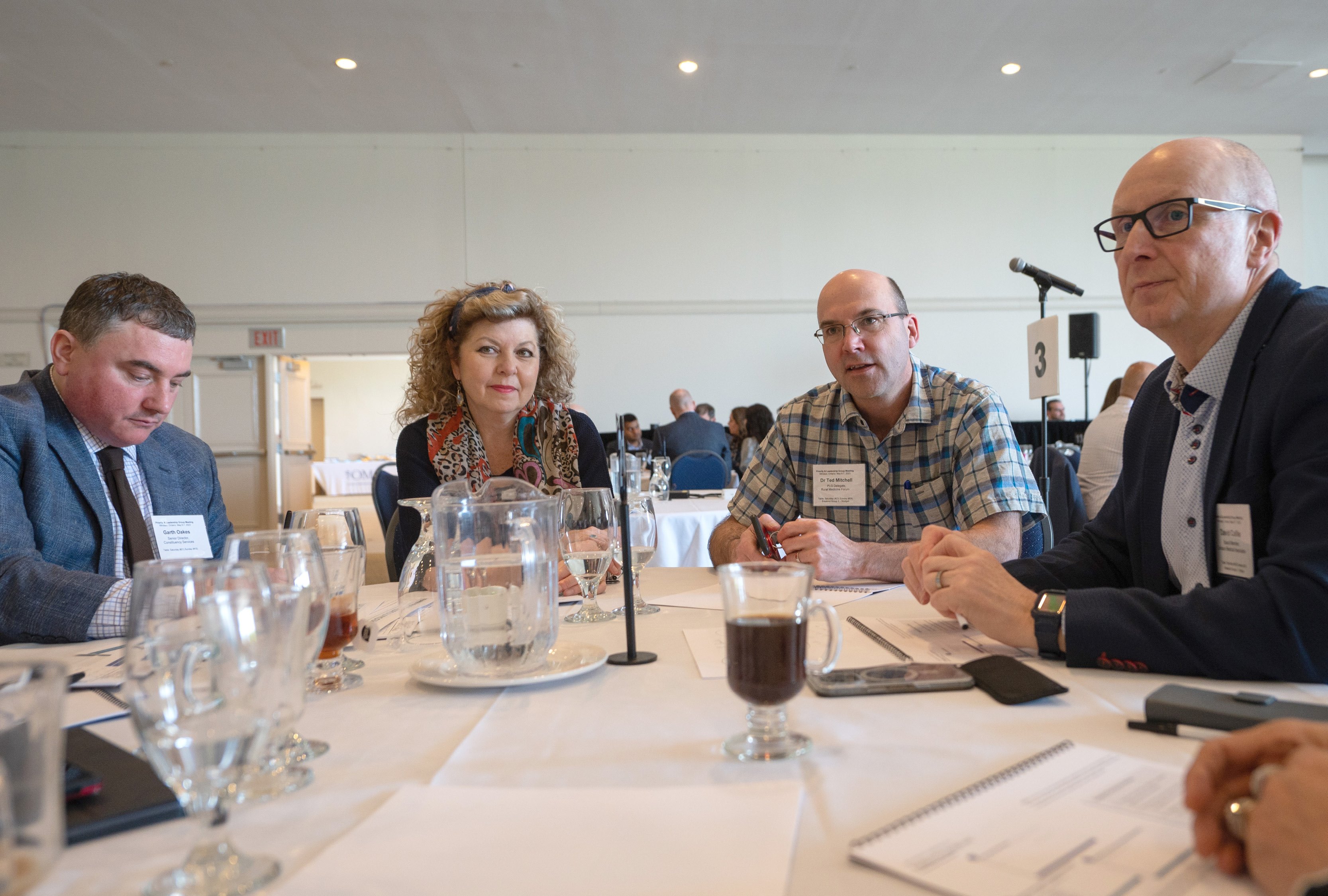 Garth Oakes, Dr. Cathy Mastrogiacomo, Dr. Ted Mitchell and David Collie