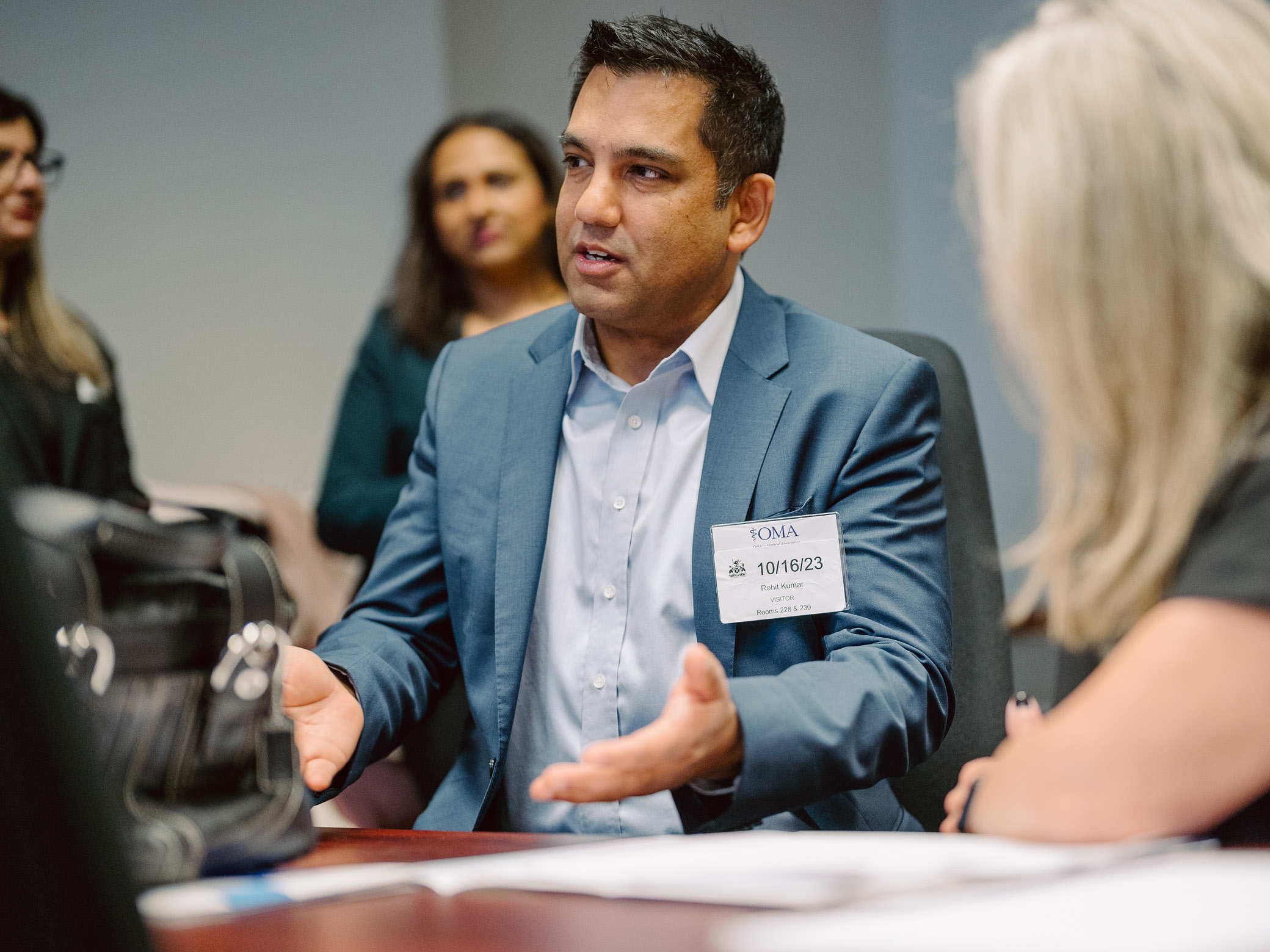 Dr. Rohit Kumar, anesthesiologist at Trillium Health Partners in Mississauga, speaking as an OMA health-care advocate.
