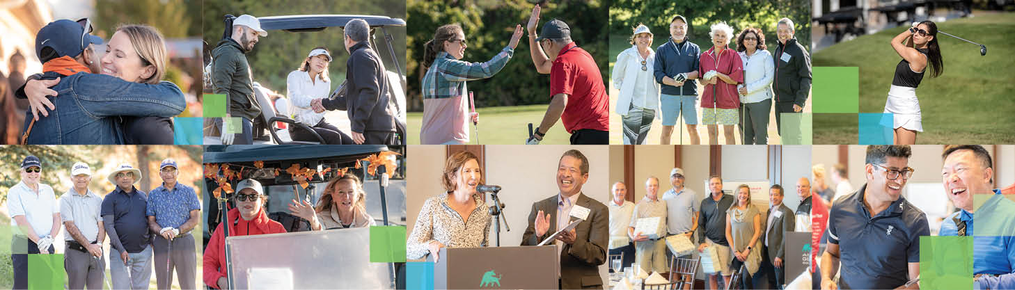 Collage of photos from the Ontario Medical Foundation golf tournament