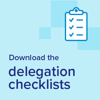 Icon to download delegation checklists