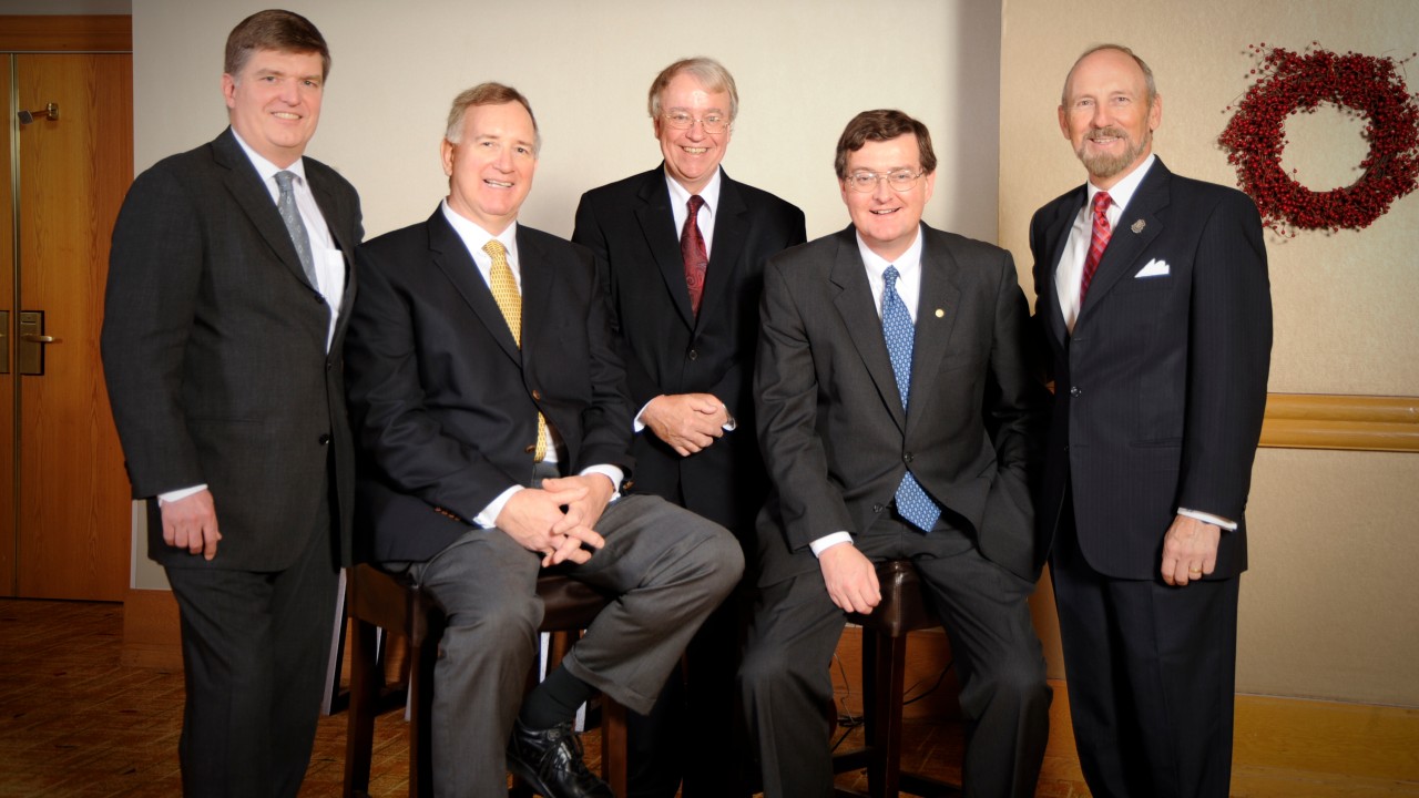 Drs. B. Johnston, R. MacMillan, B. Adams and H. Gasmann at a 2005 council meeting 
